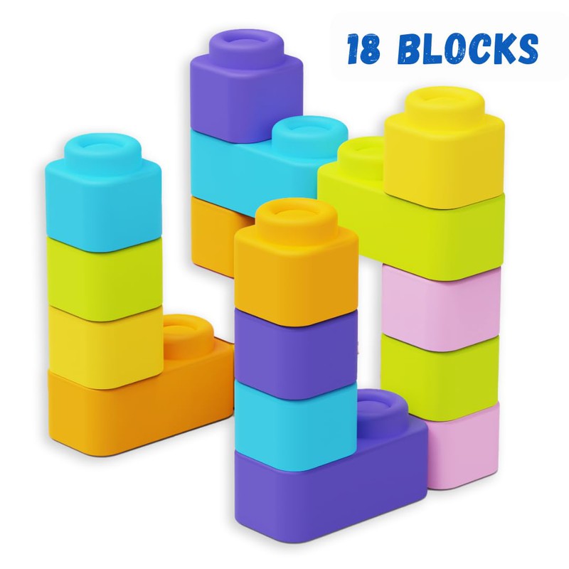 Buy Infant Soft Building Blocks Set 2 - 18 Pieces (5 Months- 1 Year) on ...