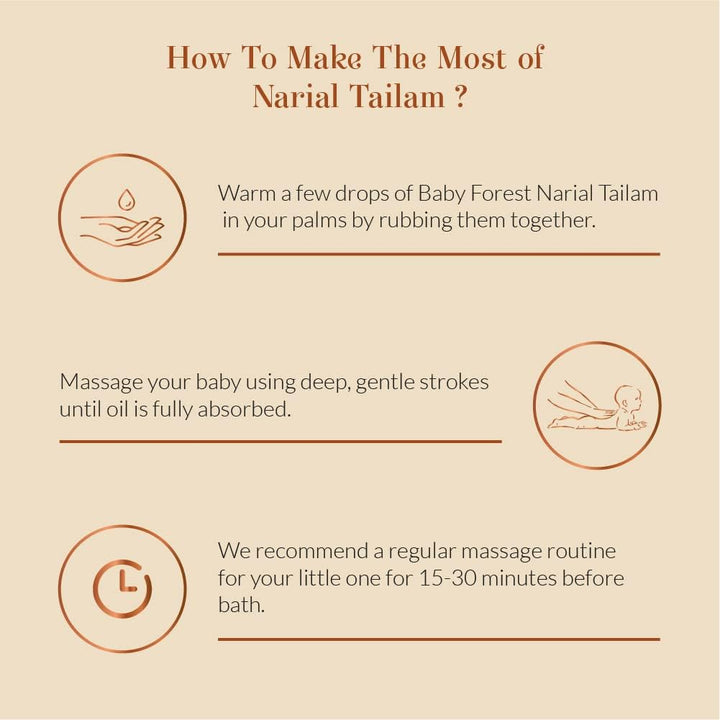 Baby Forest Narial Tailam | 100% Organic Cold Pressed Coconut Oil Skin And Hair Care - 200 ml