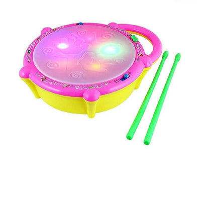 Flash Drum with Sticks - Pink and Yellow