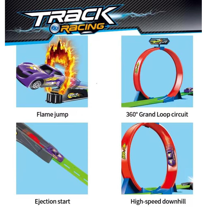 ToyBoi Max Racing Track for Kids – 360° Single Loop Stunt Track