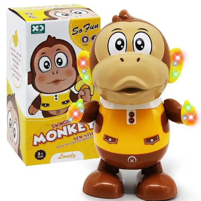 Musical Monkey Toys for Kids with Swinging Flashing Lights Walking Flapping Real Dancing Action Melodious Music