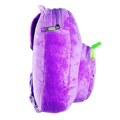 Premium Quality Soft Design Purple Grape Shape School Bag for Kids - 14 Inches