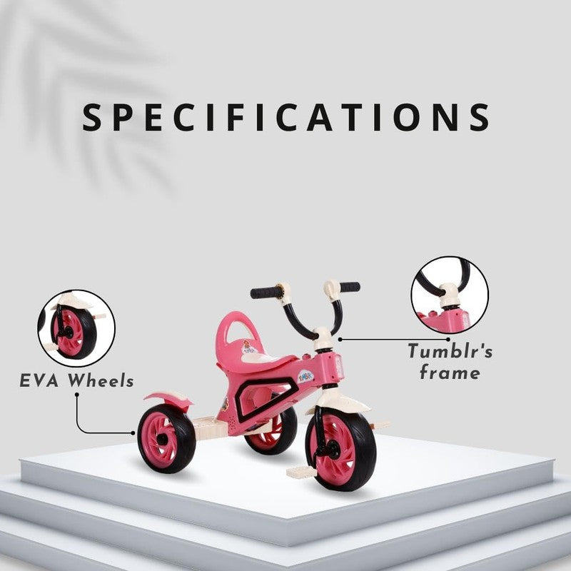 Kids Max 33 Tricycle with Light & Sound Feature | Fandango Pink | COD Not Available