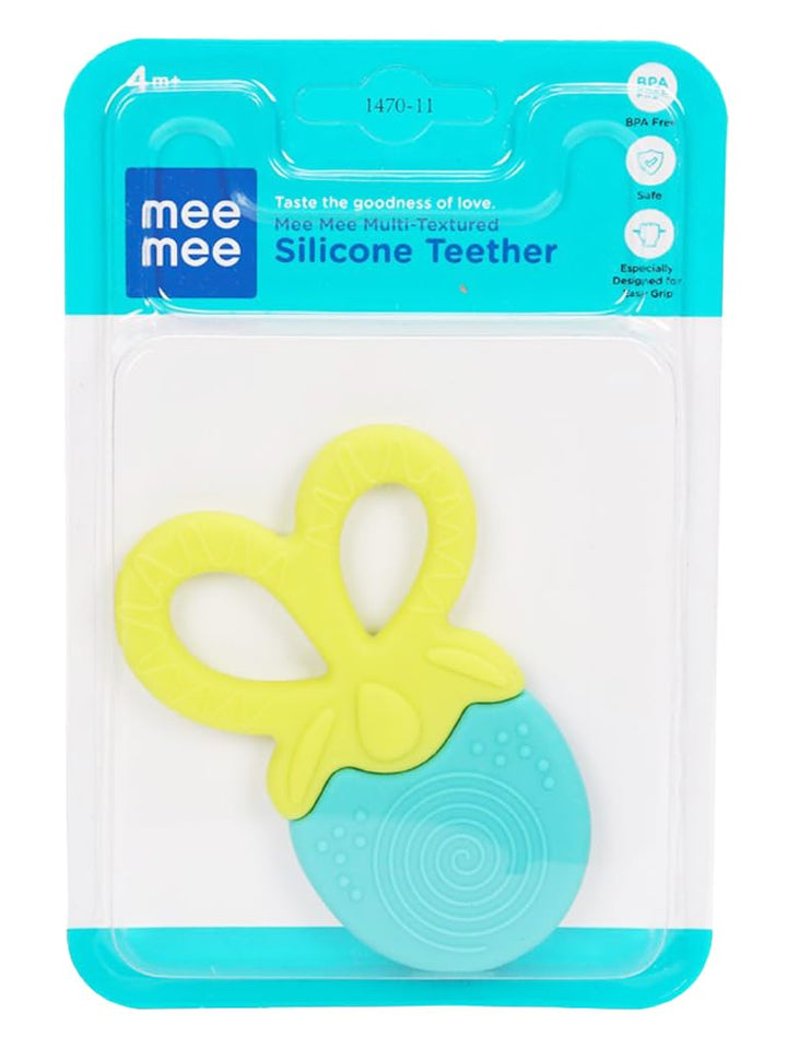 Mee Mee Multi Textured Silicone Teether Comforter - MM-1470-11BLU