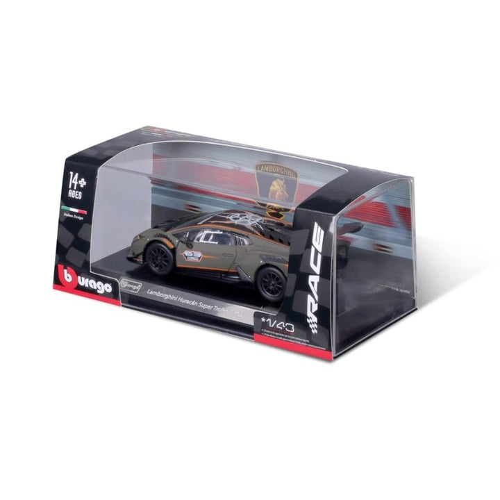 Bburago Original Licensed Lamborghini Huracan Super Trofeo EVO2 Diecast Car (Acrylic Box) | 1:43 Scale