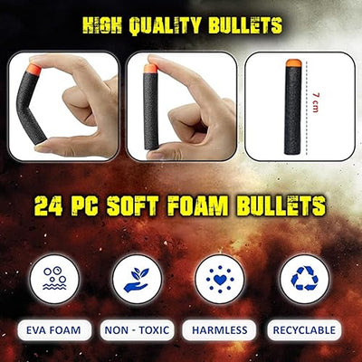 Soft Bullet Toy Gun for Kids with 24pcs Bullets