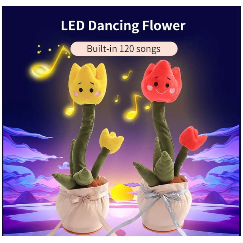 Dancing and Talking Rose Flower Toy with 120 Songs - Red