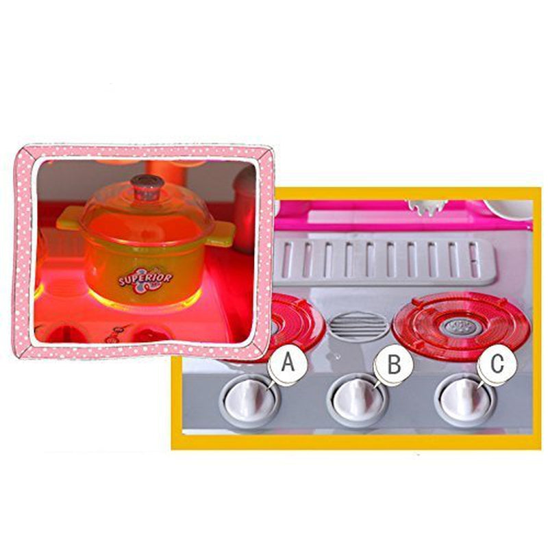 Luxury Battery Operated Kitchen Super Toy Set - Pink