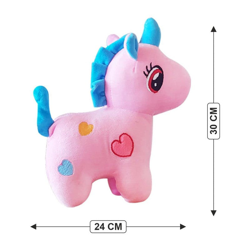 Standing Unicorn Teddy Bear Plush Soft Toy -  25CM (Pink)