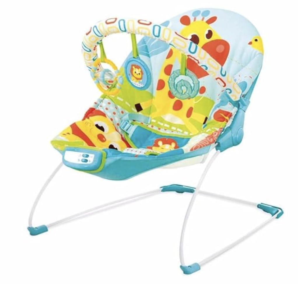 Mastela Music & Soothe Bouncer/Rocker Chair | 3 Position Setting, Melodies & Vibrations & Removable Toy Bar