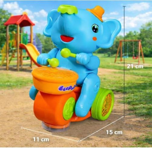 ToyBoi Elephant Musician Go Musical Toy | Bump & Go Action, Lights & Sound