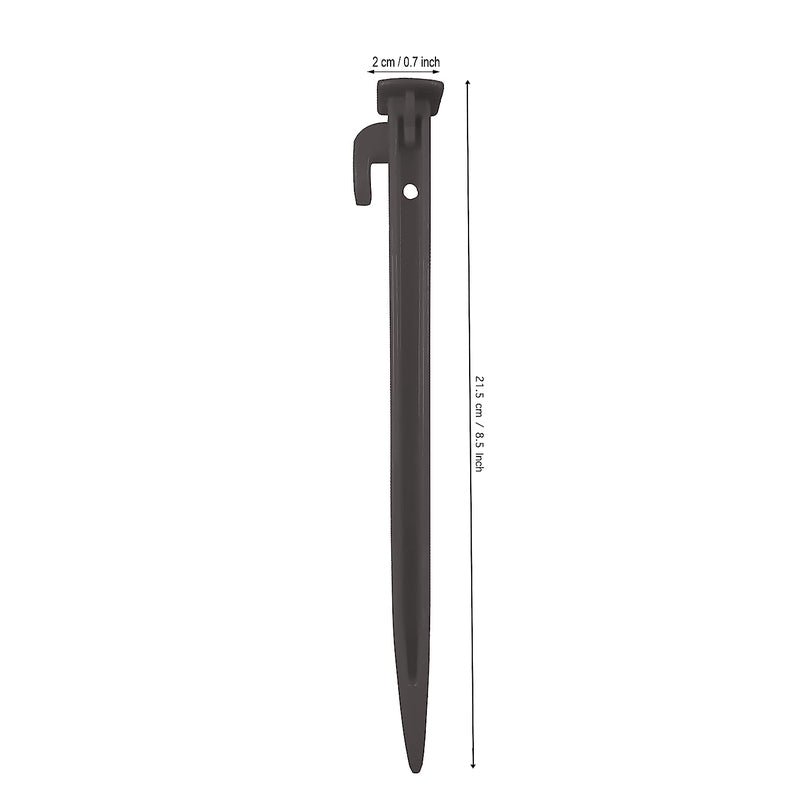 Fitfix Tent Stakes (Black, Pack of 20) | Ground Pegs Heavy Duty and Larger Durable Spike Hook