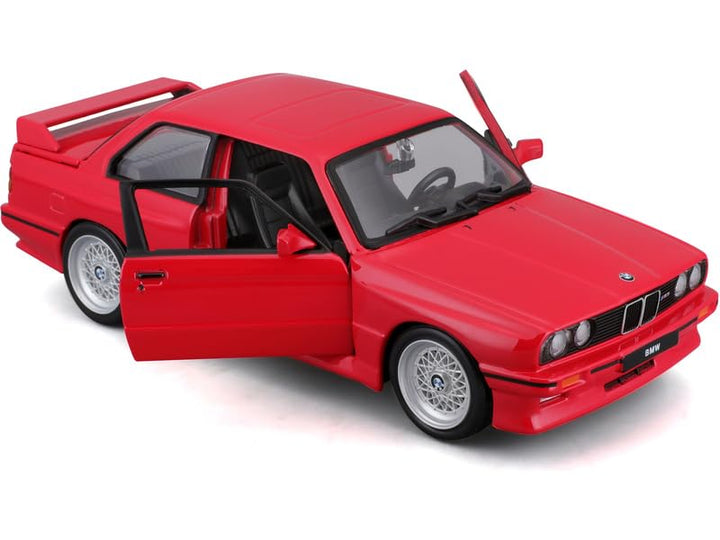 Bburago Original Licensed 1988 BMW 3 Series M3 (Red) Diecast Car | 1:24 Scale (14 Years till Grown Ups)