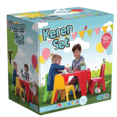 Starplast Keren Set: 1 Table & 4 Chairs (1.5-4 Years)
