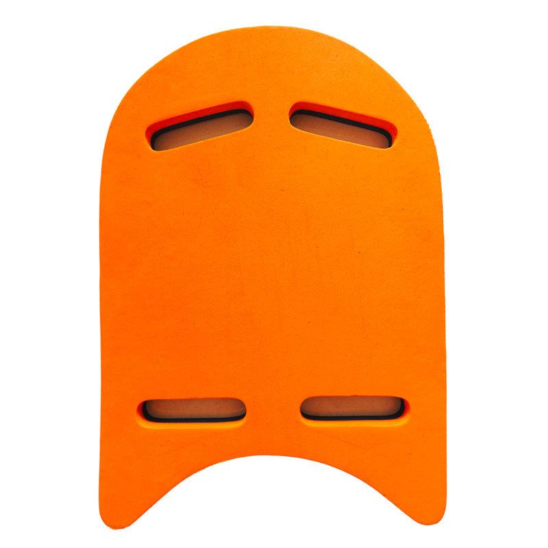 4 Cut Swimming Kickboard - Training Board | Aid Exercise Equipment with 4 Holes (6 Years till Grown Ups) | Yellow-Orange