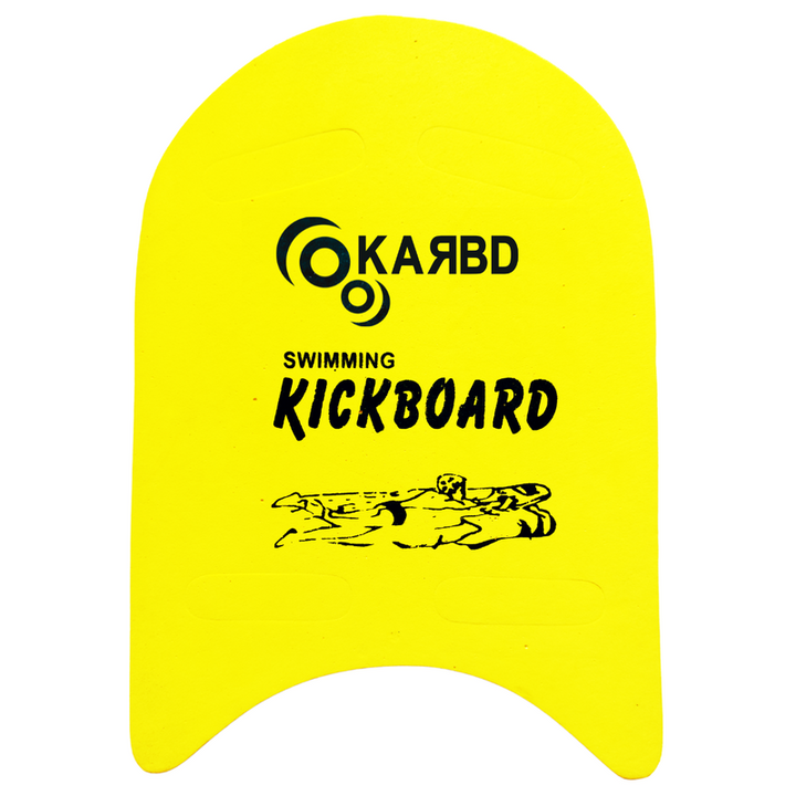 4 Cut Swimming Kickboard - Training Board | Aid Exercise Equipment with 4 Holes (6 Years till Grown Ups) | Yellow-Orange