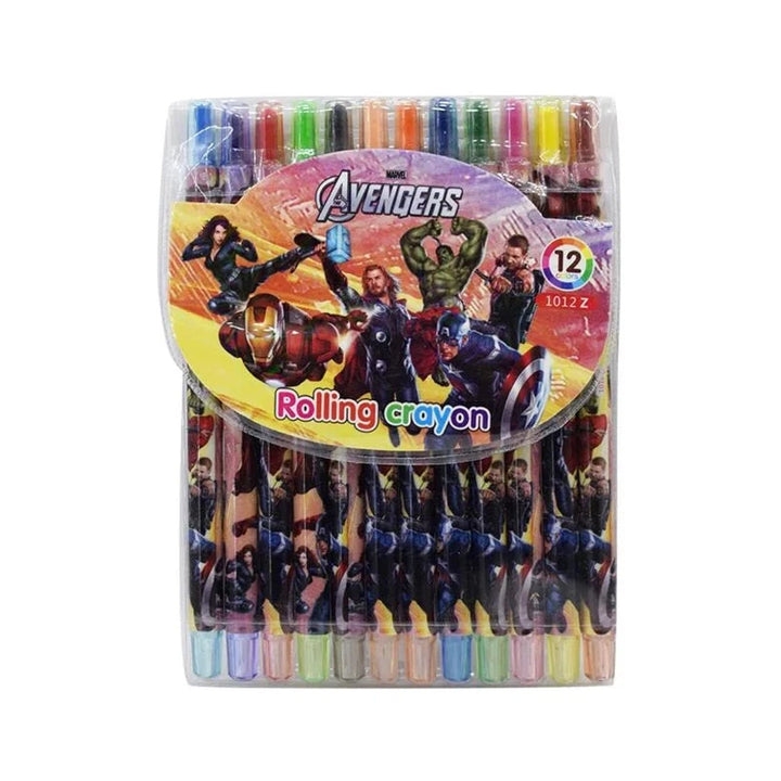 Cartoon Printed Rolling Crayons - Avengers