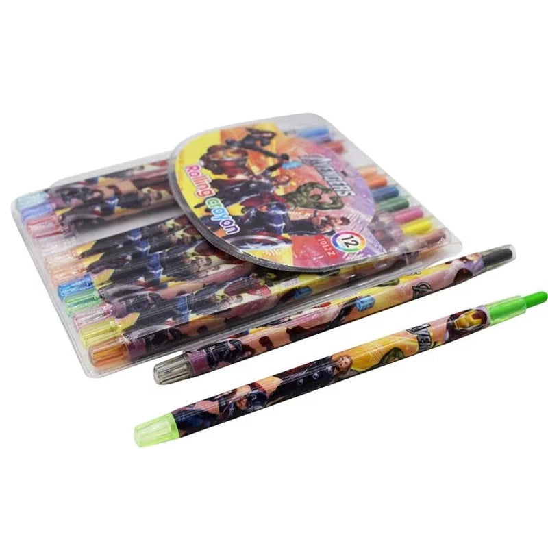 Cartoon Printed Rolling Crayons - Avengers