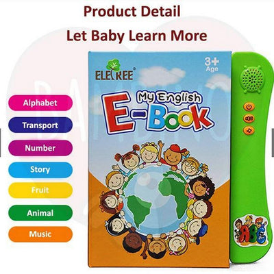 Skygenix Interactive My English Learning Sound E-Book with Musical Rhymes, Touch and Feel, Talking Board Book / Educational Book