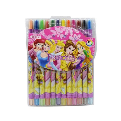 Cartoon Printed Rolling Crayons - Princess