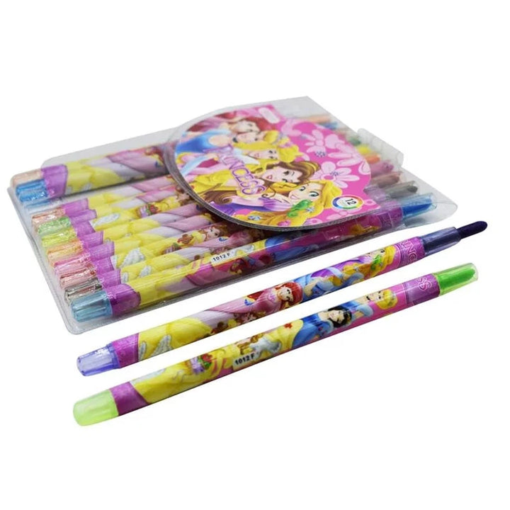 Cartoon Printed Rolling Crayons - Princess