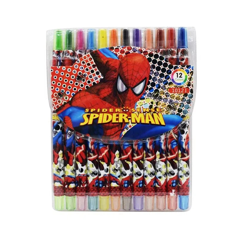 Cartoon Printed Rolling Crayons - Spiderman