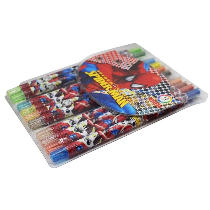 Cartoon Printed Rolling Crayons - Spiderman