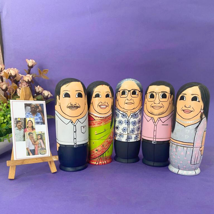 Personalised Wooden Companion Dolls (Set of 5) - COD Not Available