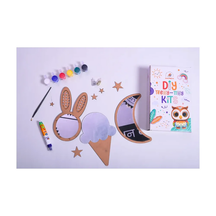 Ilearnngrow Teeny Tiny DIY Mirror Decorating Kit for Kids – Set of 3 Creative Craft Set