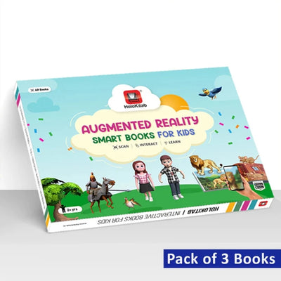 Combo of 3 Books of Interactive Augmented Reality 3D Alphabets | 3D Counting (1-100 Numbers) | 3D Nursery Rhymes