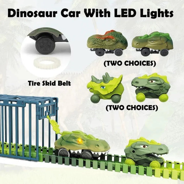 Kidology 142 Pieces Ultimate Dinosaur 360 Track Set (3-8 Years)