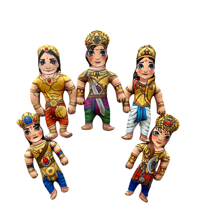 Pandavas Plush Dolls (5 Dolls)