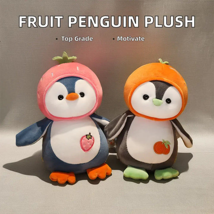 CuddleNest Fruit Penguin Soft Toy - 25 cm | Adorable Plush Toy for Kids