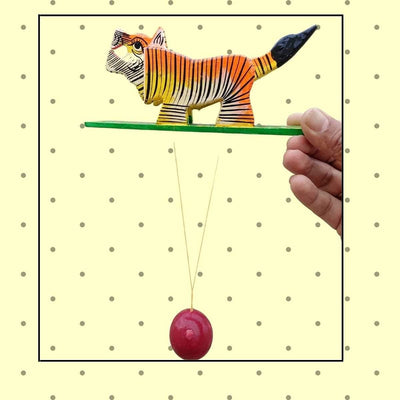 Moving Tiger Handcrafted Wooden Mechanical Toy