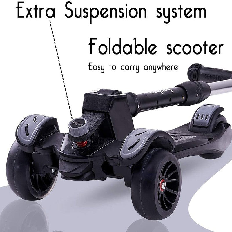 Penta Scooter for Kids, 3 Wheel Kids Scooter Smart Kick Scooter with Foldable & Height Adjustable Handle & Extra-Wide LED PU Wheels & Brake | Skate Scooter for Kids - COD Not Available