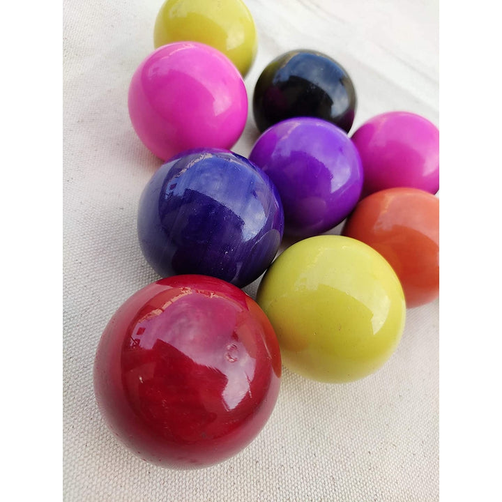 Wooden Balls Colorful Round Balls - Set of 3 (Assorted Colors)