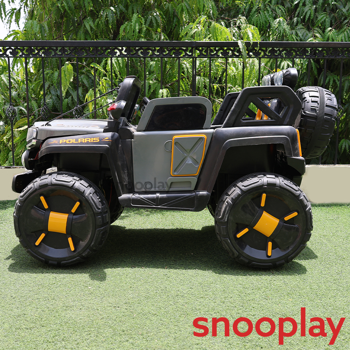Don't Cry Toys Parental & Self Control | Battery Polrris Ride-On Jeep | Honk, Music, Light, Bluetooth Connectivity (1.5-8 Years)