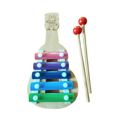 Learnings Craft Guitar Xylophone, Musical Toy for Kids with Child Safe Mallets, Best Educational Development Musical Kid Toy as Best Holiday/Birthday Gift for Your Mini Musicians