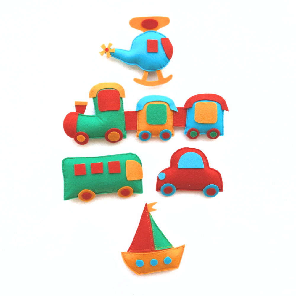 Set of 5 Vehicle Playset - Air, Land , Rail & Water (3-5 Years)