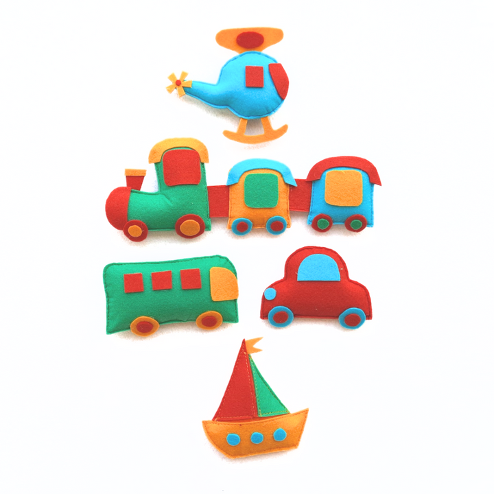 Set of 5 Vehicle Playset - Air, Land , Rail & Water (3-5 Years)