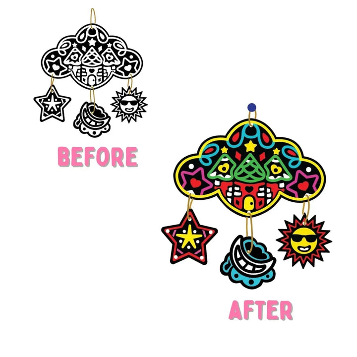 PepPlay Colour in Velvet - Unicorn & Fairies | Mess-Free Colouring Fun | 28 Piece Set