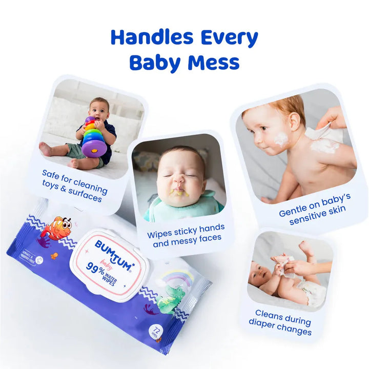 Bumtum Baby Water WipesEnriched with Aloe Vera