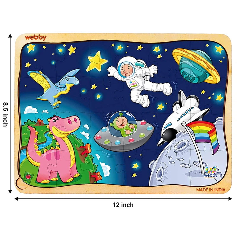 The Man In Space Wooden Jigsaw Puzzle, 24pcs