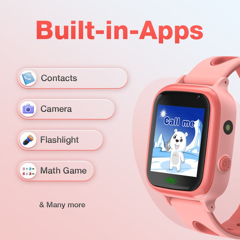 Kids Smartwatch with LBS Location, Safe Zone Alert, Camera, Class Mode, Calling (5-10 Years)