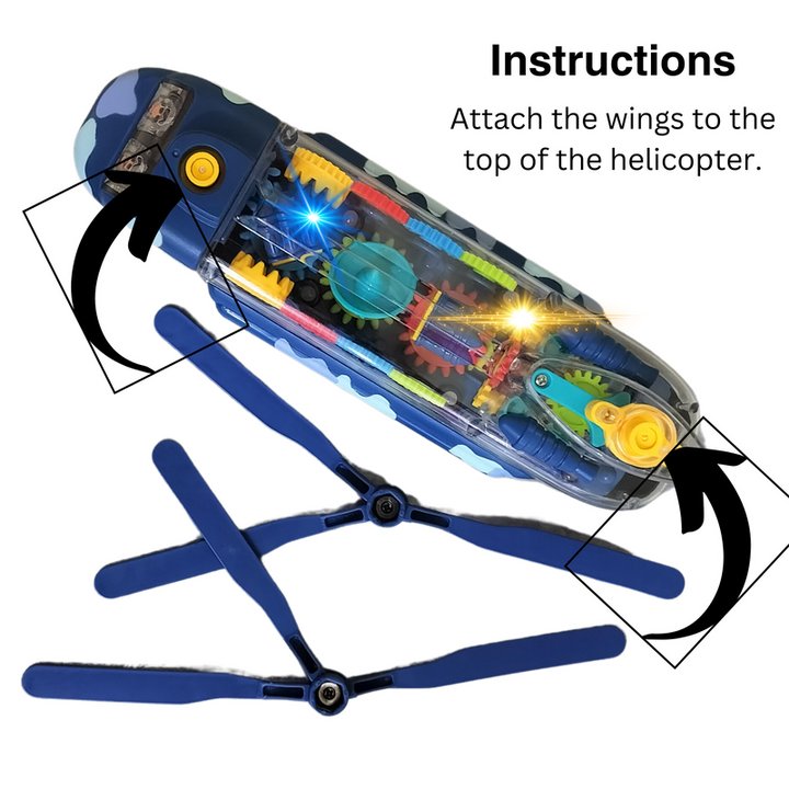 Musical Helicopter Toy (Non Flying - Assorted Colors