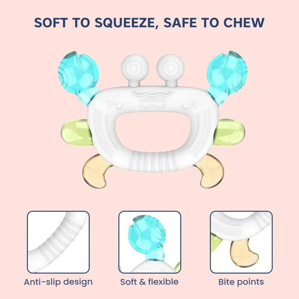 Mee Mee Tiny Claws Silicone Baby Comforter & Teether | Multi-Textured Soft Sensory Teething Toy