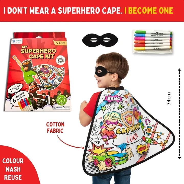 PepPlay Colour Your Superhero Cape | Colour, Wear & Pretend Play