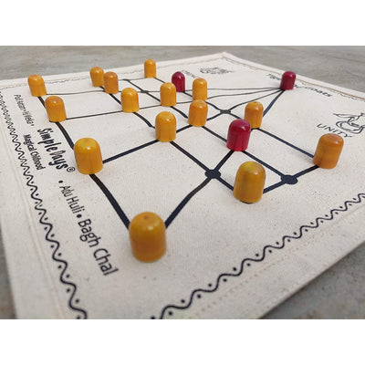 Bagh Chaal Indian Traditional Board Game (Tigers and Goats)