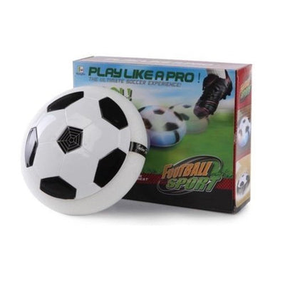 Flying Football Toy Air Powered Pneumatic Suspended Hover Soccer Ball/Disc with Foam Bumpers and Colorful LED Lights