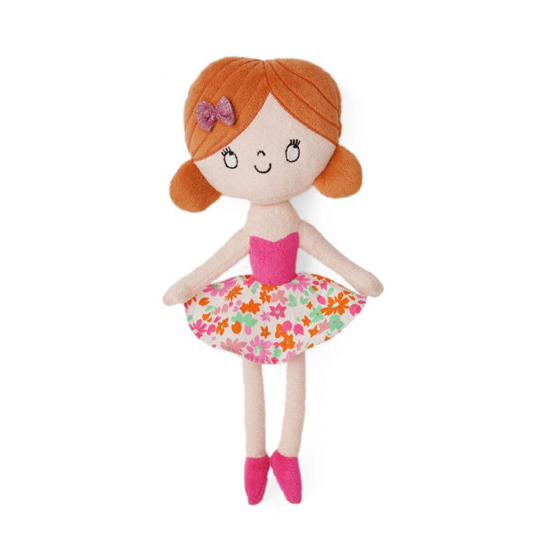 Girlfriend Bella in Floral Pink Dress Soft Toy